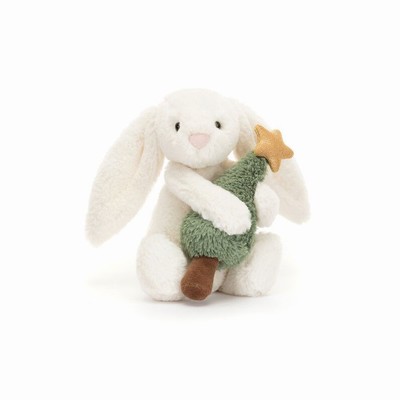 Jellycat Bashful Bunny with Christmas Tree Australia | 786459ZBW